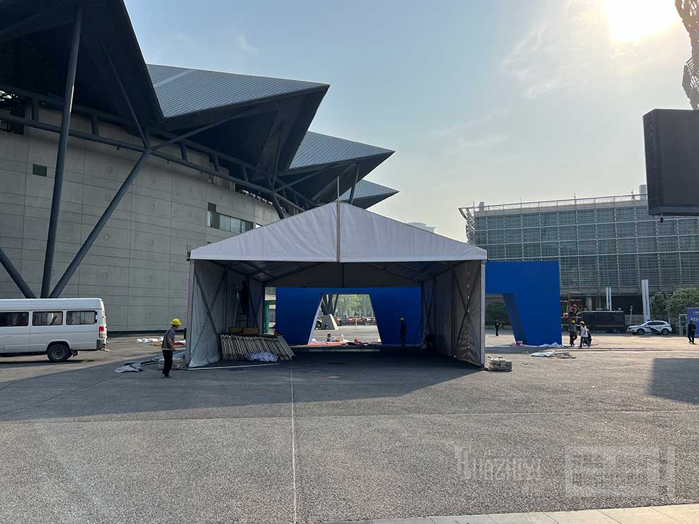 華熠廠家出租會(huì)展中心大河車展安檢篷房