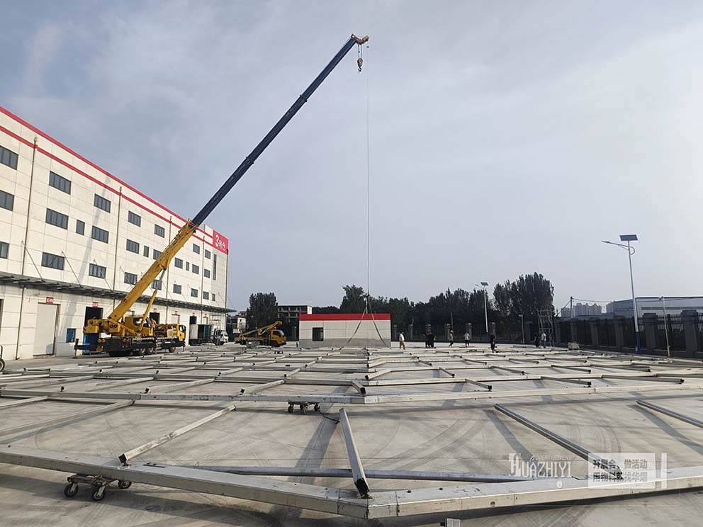 洛陽篷房出租公司搭建大中型篷房施工現(xiàn)場
